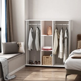 HOMCOM Dulap cu 5 Rafturi și 6 Roți, 120x40x128 cm, Negru | Aosom Romania