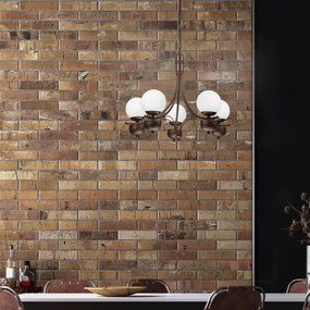 Lustră pe lanț Brilagi COTTAGE 5xG9/40W/230V stejar/alb