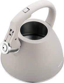 Fierbător fluierător Klausberg KB 7953, 2.5 l, Oțel inoxidabil, Mâner termoizolant, Inducție, Bej