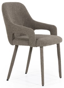 Scaun Fika din tesatura maro