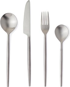 Tacâmuri argintii din oțel inoxidabil 16 buc. pentru 4 persoane Bronte – Bizzotto