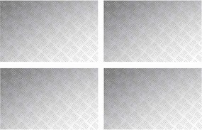 vidaXL Trepte Dreptunghiular 4 pcs Argintiu 80 x 50 cm Aluminiu