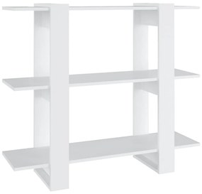 811547 vidaXL Bibliotecă/Separator cameră, alb, 100x30x87 cm