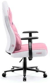 Scaun de gaming din material Diablo X-Gamer: Marshmallow Pink,Roz Diablochairs