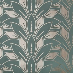 Tapet Astoria, Neo Mint Green and Gold Luxury Foil, 1838 Wallcoverings, 5.3mp / rola