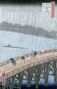 Reproducere Sudden Shower over Shin-Ohashi Bridge and Atake (Ohashi Atake no Yudachi),, Ando or Utagawa Hiroshige