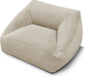 Fotoliu bean bag bej cu tapițerie din blană artificială Lilibet – Bobochic Paris