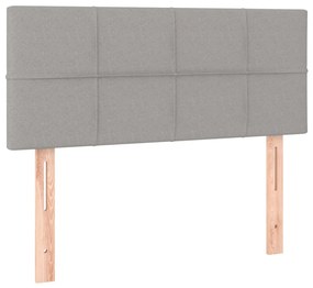 vidaXL Tăblie de pat, gri deschis, 90x5x78/88 cm, textil