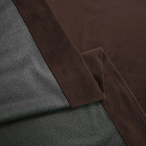 Set draperie din catifea blackout cu rejansa transparenta cu ate pentru galerie, Madison, densitate 700 g/ml, English Walnut, 2 buc