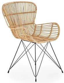 Scaun de sufragerie  Kari  (natural + Negru). 1048768