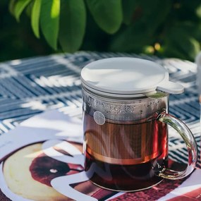 Cana cu infuzor pentru ceai BUYDEEM CD2001, 500 ml, Otel inoxidabil, Design elegant, Gri