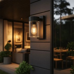 Lampă de perete exterioară modernă din oțel inoxidabil negru IP44 - Jarra