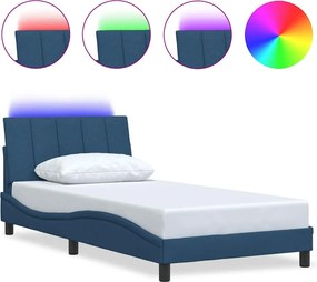 vidaXL Cadru de pat fără saltea Hanko țesătură albastră 100x200 cm