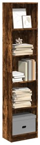vidaXL Bibliotecă, stejar fumuriu, 40x24x176 cm, lemn prelucrat