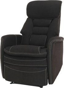 Fotoliu pentru relaxare, material textil ciocolatiu, KOMFY