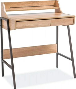 Birou B168, stejar/maro, 89x48x77 cm