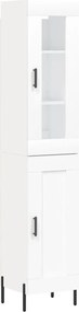 vidaXL Dulap înalt, alb, 34,5x34x180 cm, lemn prelucrat