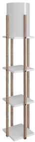 Lampadar cu rafturi NORA 1xE27/40W/230V maro/alb