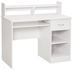 HomCom birou pentru calculator, 104x48x95.5cm, alb | AOSOM RO