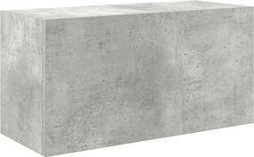 vidaXL Dulap perete baie, gri beton, 60x25x30 cm, lemn prelucrat