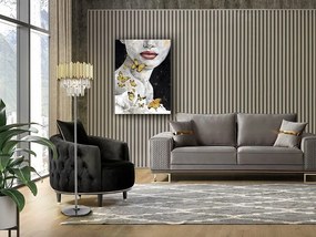 Lampadar/Lampa de podea design elegant Tiara crom/auriu