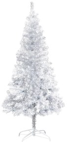 vidaXL Pom de crăciun artificial cu suport, argintiu, 150 cm, pet