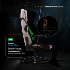 Scaun de gaming Diablo X.One Prime Normal size, Akira Pink