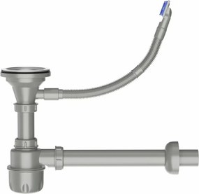 Chiuvetă din oţel inoxidabil cu sifon, 105x45, DUPLO