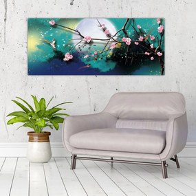 Tablou - Copac,grafic (120x50 cm)