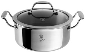 Oală inox cu capac 20 cm, 2.7 L Berlinger Haus BH 8508, Eternal Collection, strat Eterna rezistent, antiaderentă, pentru toate plitele