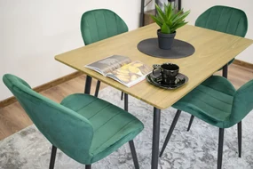 Masa de sufragerie cu blat in decor stejar WERONA 120x80