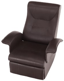 Fotoliu relaxant, piele eco maro , ROMELO C3