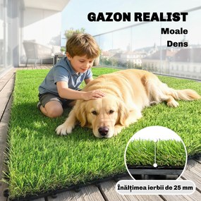 Outsunny gazon sintetic plăci modulare | Aosom Romania