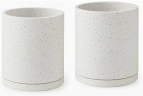 Set 2 ghivece Bonami Selection Terrazzo, ø 26 cm, alb