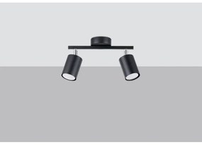 Spot LEMMI 2xGU10/40W/230V negru Sollux SL.1127