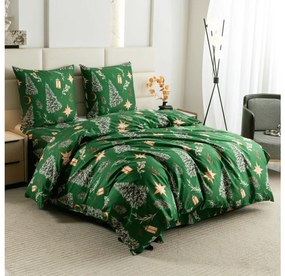 Lenjerie de pat din microfibra GREEN CHRISTMAS verde Dimensiune lenjerie de pat: 70 x 90 cm | 140 x 200 cm