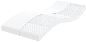 vidaXL Saltea din spumă, alb, 100x220 cm, 7 zone, duritate 20 ILD