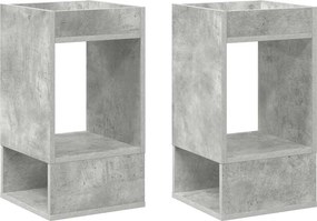 vidaXL Masă laterală 2 pcs Gri din beton 30 x 30 x 56 cm Lemn compozit