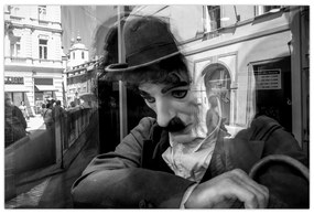 Tablou - Charles Chaplin la Praga (90x60 cm)