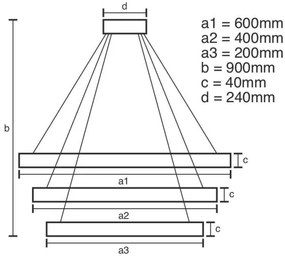 Lustră LED dimabilă pe cablu LED/85W/230V 3000-6500K + telecomandă