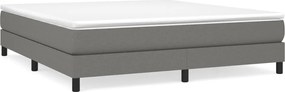 vidaXL Pat box spring cu saltea, gri închis, 180x200 cm, textil