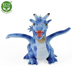 Jucărie pluș Rappa dragon albastru, 40 cm  ECO-FRIENDLY