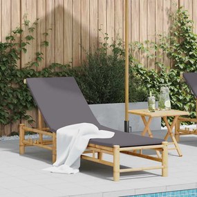 vidaXL Sezlong cu perne 55x199x30 cm bambus