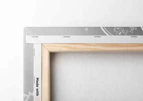 Tablou Mandalea orientală în design alb-negru