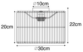 Plafoniera orientala din ratan - Maud