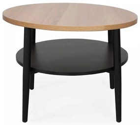 Măsuță de cafea Ella II, stejar / negru