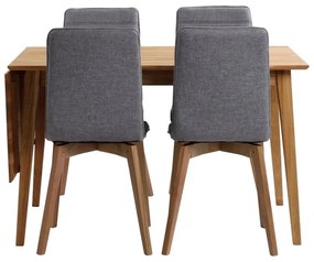 Masă de dining pliabilă din lemn de stejar natural Rowico Mimi, 120 x 80 cm