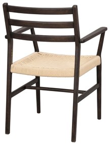 Scaun de dining natural /maro închis Harlan – Rowico