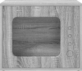 vidaXL Casa pentru pisici Gri Sonoma 51 x 30 x 42,5 cm Lemn compozit