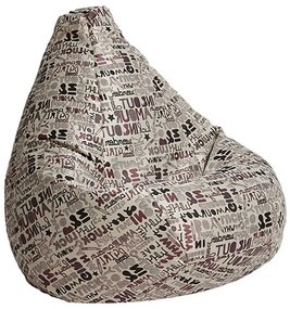 Fotoliu Nirvana Hobbit Pufrelax, Material textil - Boysenberry